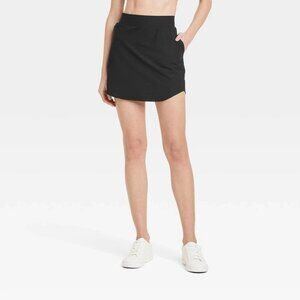 All In Motion Women's Woven High Rise Skort XL Black New w/ Tags